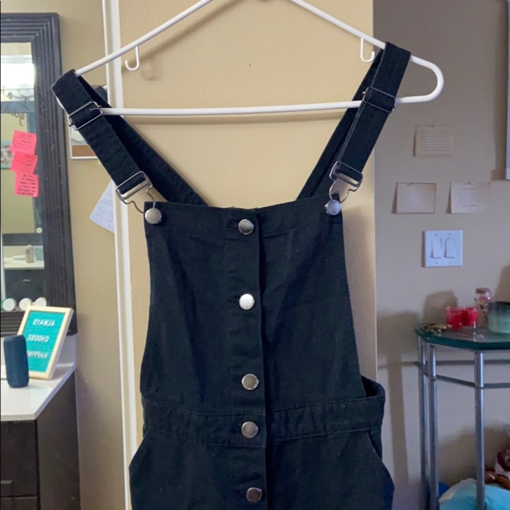 jean dress overall thing